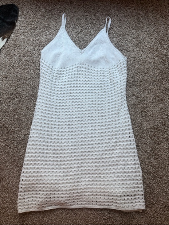Francesca's Collections Dresses & Skirts - Francesca's Collections White Crochet Slip Mini Dress